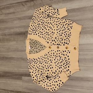 NWOT Pink Lily animal print cardigan